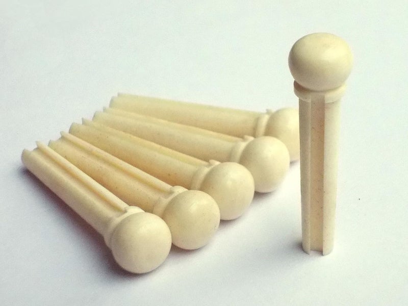 Musical String Guitar Bridge pin Real Bone for Acoustic Classical 1 set 6 pcs - Image 2